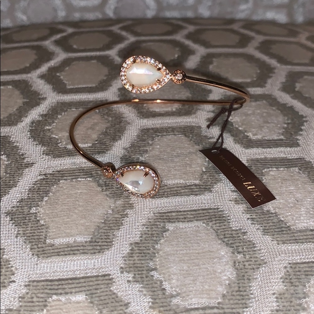 Henri Bendel Rose Gold Gemstone Cuff